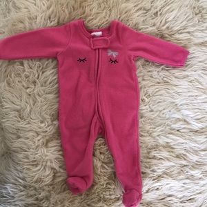 0-3 month girls fleece sleeper